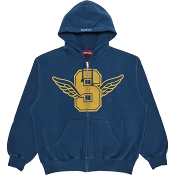 Pánská mikina Supreme Wings Zip Up Hooded Sweatshirt Dark Blue Velikost: L