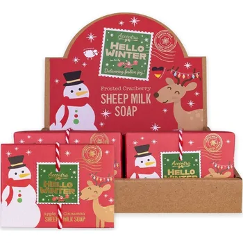 Mýdlo MÝDLO z ovčího mléka 100g HELLO WINTER ručně vyráběné v papírové krabičce NOVINKA ACCENTRA