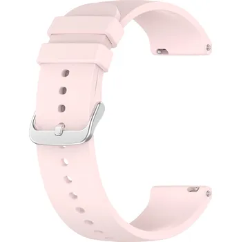 Řemínek na hodinky 4wrist Univerzální silikonový řemínek se stříbrnou sponou 20 mm - Pink + 2 měsíce na vrácení zboží
