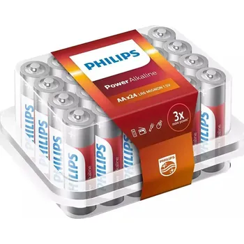 Článková baterie Baterie Philips LR6P24P/10 Power Alkalické AA 24 ks