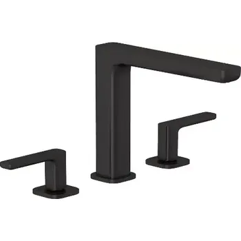 Kludi Renon Umyvadlová baterie s výpustí Push-Open, 3-otvorová instalace, broušený Gunmetal, 42393N275