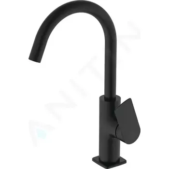 Vodovodní baterie Ideal Standard Ceralife C Umyvadlová baterie s otočným výtokem a výpustí Click-Clack, hedvábná černá, BE054XG