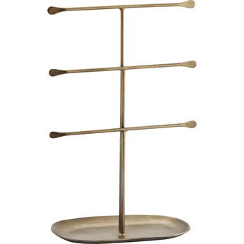 Šperkovnice MADAM STOLTZ Stojánek na šperky s miskou Antique Brass