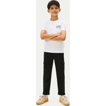 Pánské oblečení Tommy Hilfiger T-Shirt Varsity Print KB0KB09932 Bílá Regular Fit 12Y