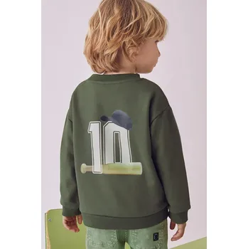 Chlapecká mikina Dětská bavlněná mikina Mayoral 4401.5A.Mini.9BYA zelená 87X, vel. 92