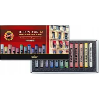 Pastelka PASTELOVÉ PASTELKY PASTELKY pro Děti 12 BAREV Sada KOH-I-NOOR PASTELKY