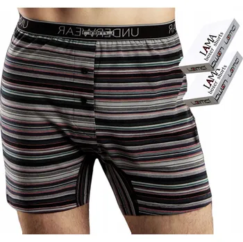 Boxerky 2X Volné pánské BOXERKY pohodlné ŠORTKY na gumu LAMA XXL