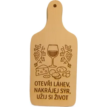 Kuchyňské prkénko Dary dřeva Prkýnko s gravírováním - na sýry Velikost: Malé 11x27