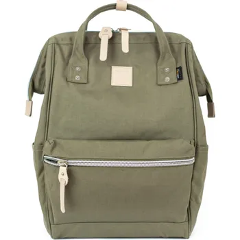 Dámský školní batoh Himawari HM1882 na notebook 15,6" CORDURA šedozelený