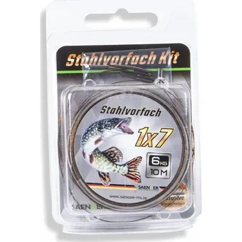 Ocel návazec Saenger 1x7 Treble Hook 12 kg 50 cm