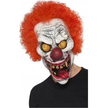 Maska na obličej Smiffy's SF44745 latexová, klaun, bílá