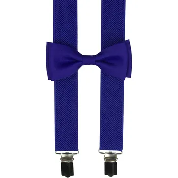 Kšandy Královsky modré dětské kšandy s motýlkem