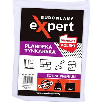 Krycí plachta OMÍTKOVÁ PLACHTA HRUBÁ TRANSPARENTNÍ 5x4 m FÓLIE