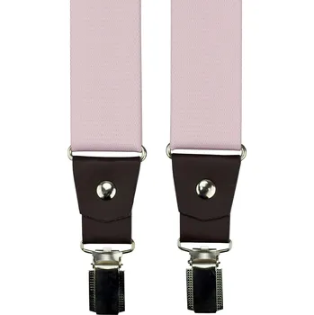 Kšandy Starorůžové pánské široké kšandy s tmavě hnědou pravou kůží