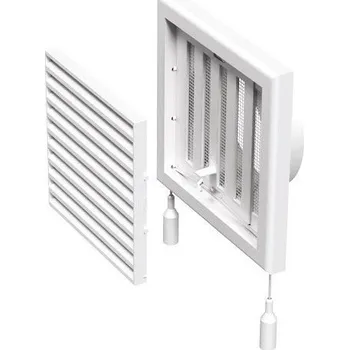 Větrací mřížka Dalap Mřížka GP FLN s mechanickou žaluzií a přírubou 125 mm