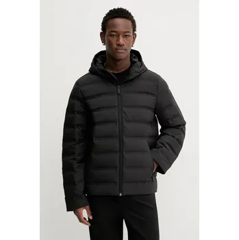 Péřová bunda Calvin Klein černá barva, přechodná, LV04LD521G 99X, vel. XS