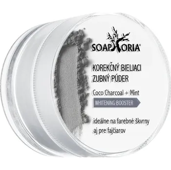 zubní pasta Soaphoria Korekční bělící pudr Coco charcoal and mint 50 ml
