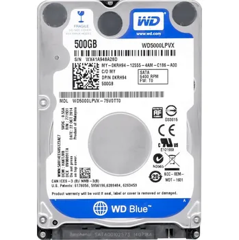Interní pevný disk Pevný disk Western Digital WD Blue WD5000LPVX 500 GB SATA III 2,5"