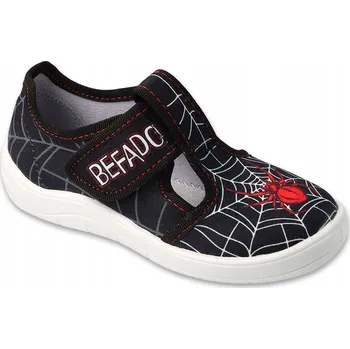 Chlapecké bačkory Befado dětské papuče na suchý zip černé velikost 27