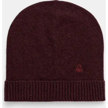 Čepice Čepice s příměsí vlny United Colors of Benetton 122HDA013 burgundské 93X, vel. ONE SIZE