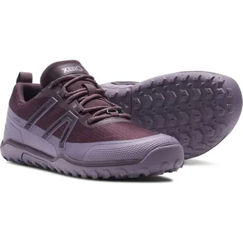 Dámská treková obuv VÝPRODEJ XERO Scrambler Trail Low WP Women - dámská trailová voděodolná turistická barefoot obuv 39 Plum Perfect Sage Purpe