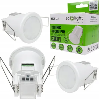 Pohybové čidlo Eco Light PIR senzor pohybu CP-11B BÍLÝ EC20123