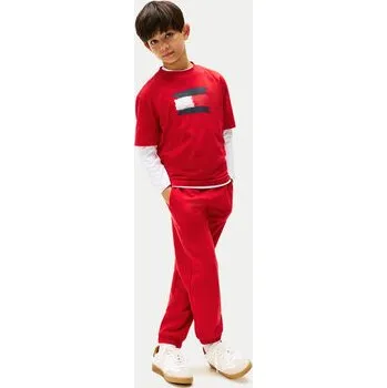 Tommy Hilfiger T-Shirt Flag Archive KB0KB10111 Červená Regular Fit 16Y