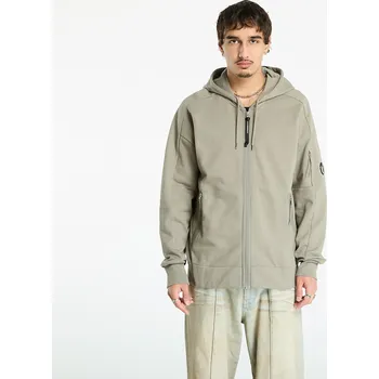 Pánská mikina Mikina C.P. Company Diagonal Raised Fleece Hooded Full Zip Sweatshirt Fungi Grey L