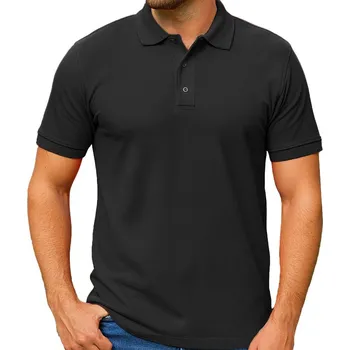 Oblečení a móda Polokošile pánská Gildan černá (pánské bavlněné tričko s krátkým rukávem)