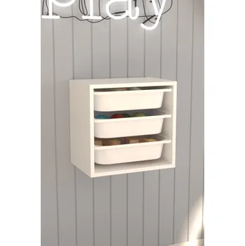 Knihovna Nástěnný víceúčelový úložný box VERA - bílý