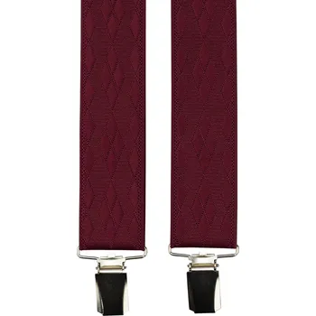 Kšandy Vínově červené pánské široké kšandy s elegantním vzorem