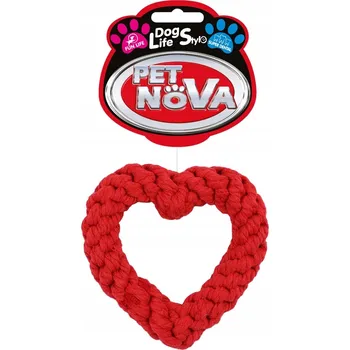 Hračka pro psa Kousátko pro psa Pet Nova hračka SRDCE z provázku 13x13 cm