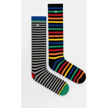 Dětské ponožky United Colors of Benetton 2-pack 6AO30704B.G.seasonal černá 99X, vel. 20/24