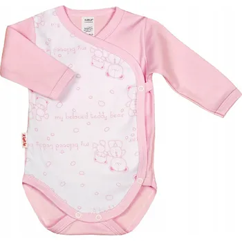 Dětská móda Zavinovací body 100% Bavlna Medvídci RŮŽOVÁ vel. 74 KLEKLE