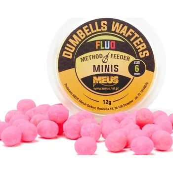 Boilies Nástraha Meus Dumbells Fluo Wafters 6 mm - Ochotka Minis