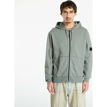 Pánská mikina Mikina C.P. Company Light Fleece Hooded Full Zip Sweatshirt Gunmetal Grey XXL