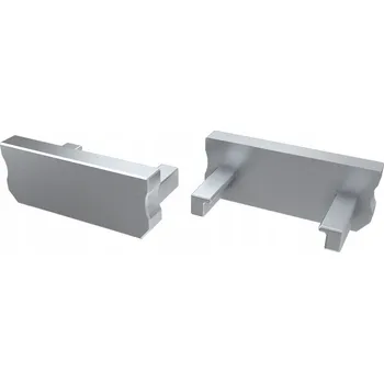 Příslušenství pro LED osvětlení Záslepky pro LED profily LUMINES Lighting šedé s otvorem, 10 ks