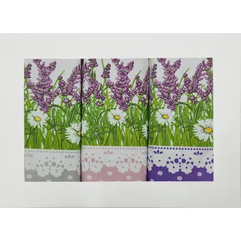 Utěrka 3 dílná sada kuchyňských bavlněných utěrek - Louka