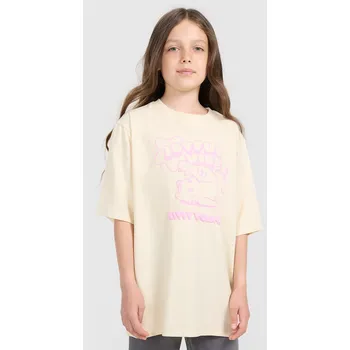 Dívčí tričko 4F dětské tričko béžové bavlna velikost 158