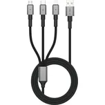 TECH-PROTECT 123335 TECH-PROTECT ULTRABOOST DNA 3IN1 Kabel USB Typ-C / micro USB / Lightning 1.2m šedý