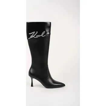 Dámské kozačky Kozačky Karl Lagerfeld SIENNA dámské, černá barva, na podpatku, KL32775 KL32775.000 99X, EUR 38