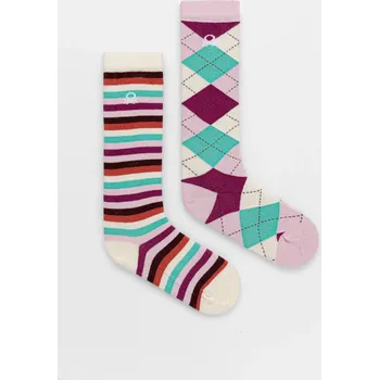 Dětské ponožky United Colors of Benetton 2-pack 6AO30704B.G.seasonal růžová 42X, vel. 20/24