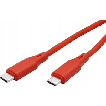 Datový kabel ROLINE USB 2.0 kabel USB C(M) - USB C(M), silikon, 60W, 1m, červený