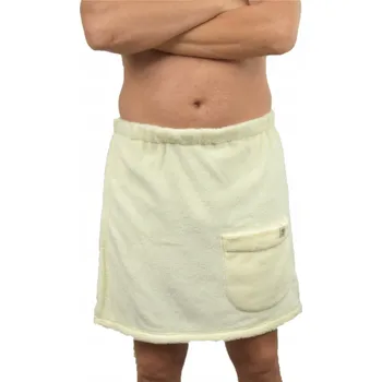 Velforia Pánský kilt do sauny froté krémový Barva: Krémová, velikost v cm: M - 90 x 100 cm (obvod pasu)