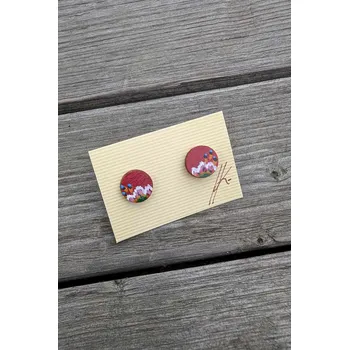 Náušnice Dřevěné náušnice Folklorní kolečka Typ náušnic: Malé pecky typ 2