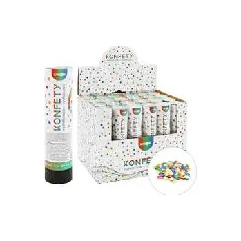 Vystřelovací konfety - trubka 20 cm, barevné kovové kroužky, 1ks,rychlé dodání