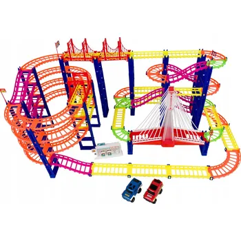 autodráha LT126 AUTOJEŘÁB 193 DÍLKŮ + 2 AUTÍČKA