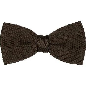 Motýlek Hnědý pánský pletený motýlek