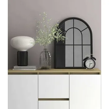 vidaXL Zrcadlo 60 x 45 cm železo do interiéru [3093515] Barva: Černá