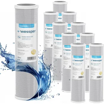 vodní filtr Filtr na vodu s uhlíkovou vložkou Wessper 10" 5 mikronů PP5 předfiltr 10 kusů